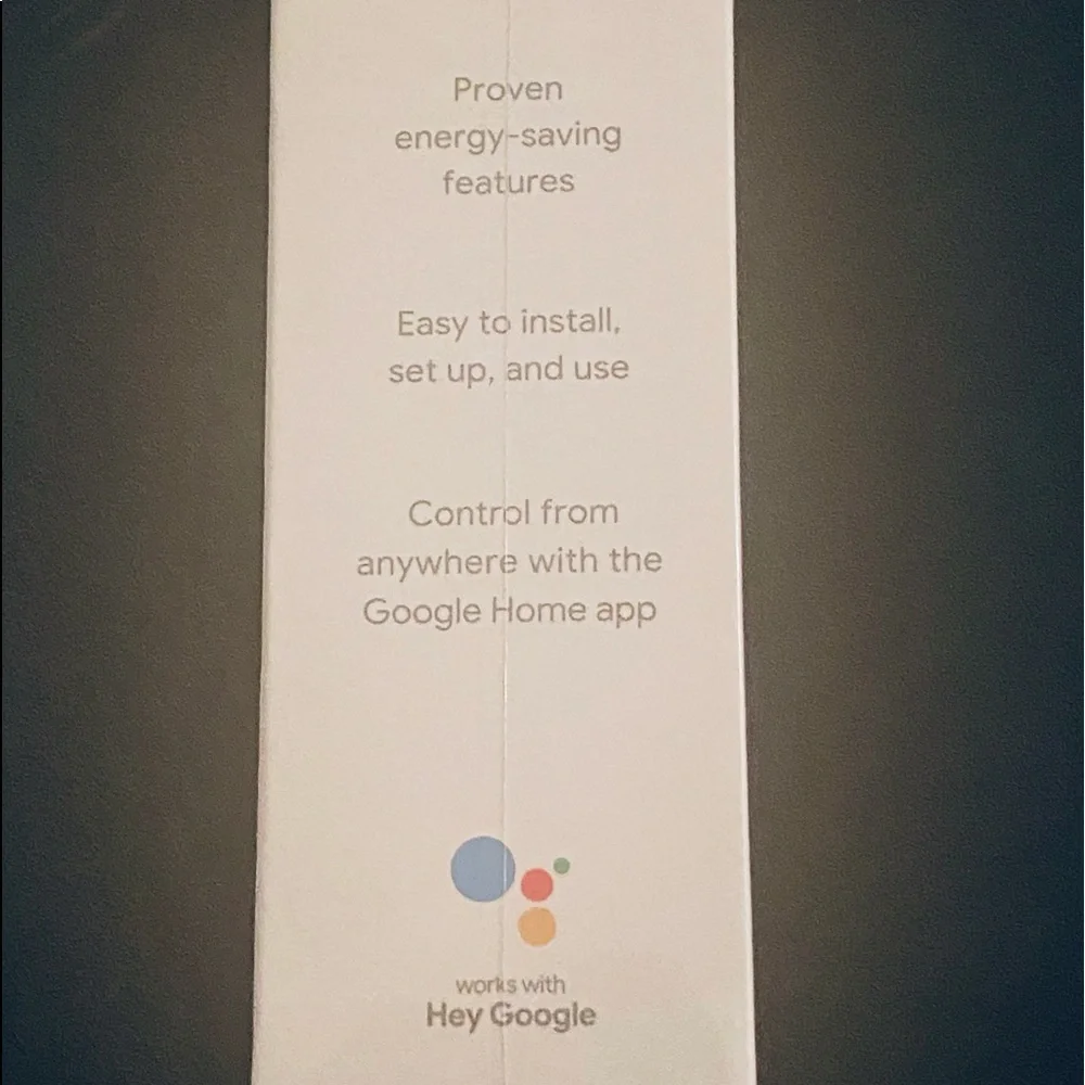 Google Nest Smart Thermostat in Snow NIB - Easy Install - Google Home - New